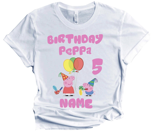 Birthday Kids Tshirt Boy Girl Tees Matching Family Customize Shirts Birthday Girl Party Gathering Custom Name Age Personalized Birthday Shirts All Family Baby Girl