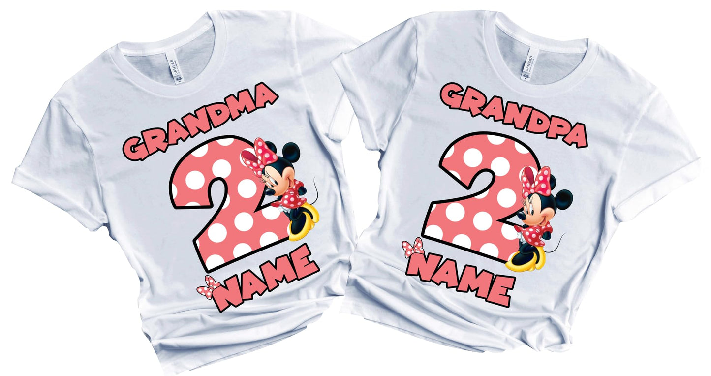 Birthday Kids Tshirt Mouse Boy Girl Tees Matching Family Customize Shirts Birthday Girl Party Gathering Custom Name Age Personalized Birthday Shirts All Family Baby Girl