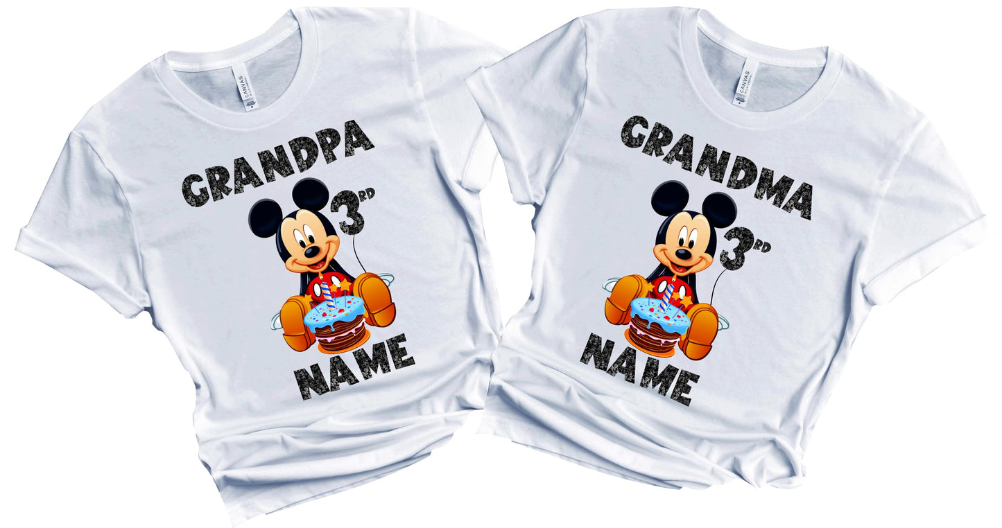 Birthday Kids Tshirt Mouse Boy Girl Tees Matching Family Customize Shirts Birthday Girl Party Gathering Custom Name Age Personalized Birthday Shirts All Family Baby Girl