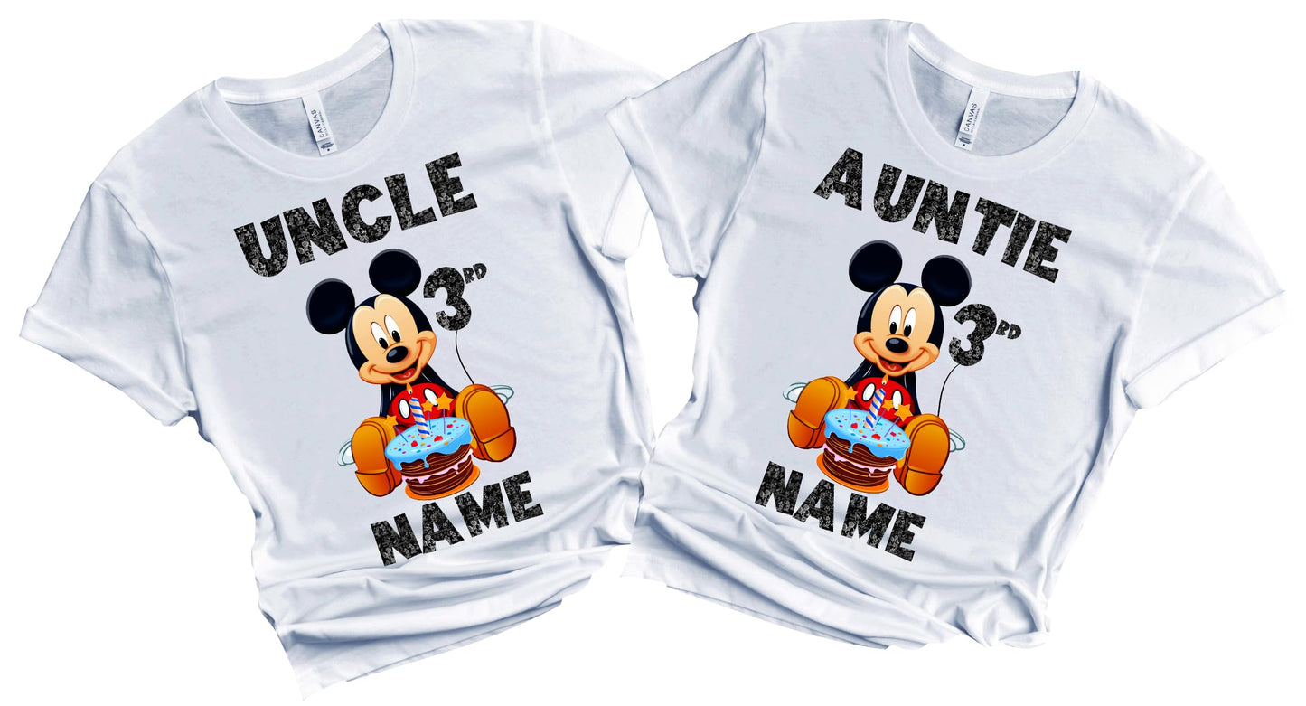Birthday Kids Tshirt Mouse Boy Girl Tees Matching Family Customize Shirts Birthday Girl Party Gathering Custom Name Age Personalized Birthday Shirts All Family Baby Girl