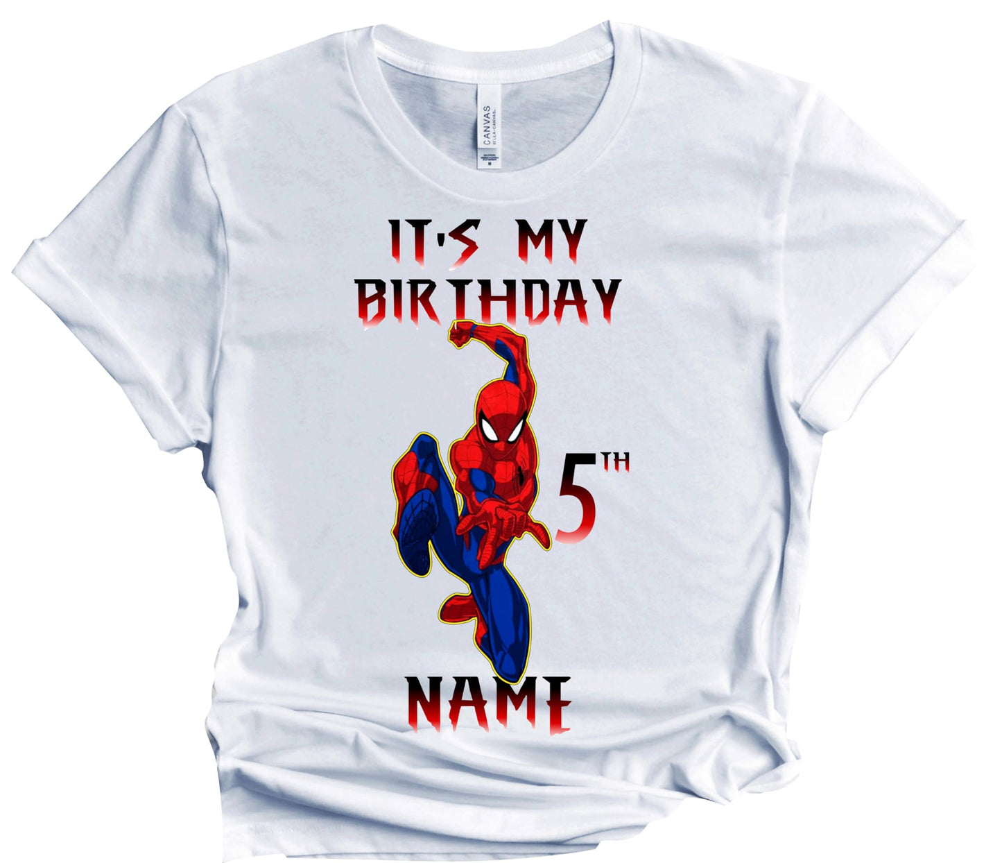 Spider Birthday Boy Spider Shirt Family Matching Tees Superhero Shirts Super-hero Customize tee Personalized Name Age All Family Birthday Party Custom Shirts