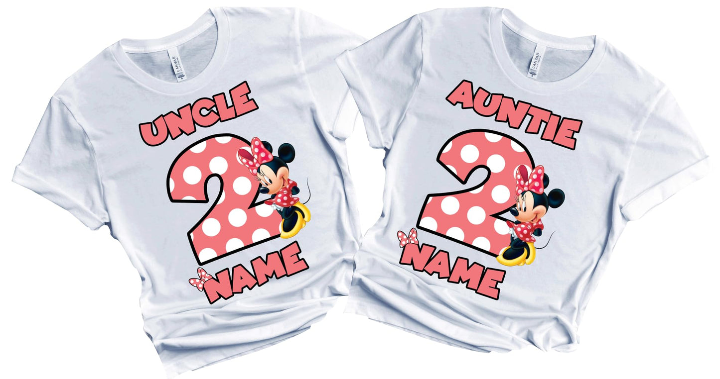 Birthday Kids Tshirt Mouse Boy Girl Tees Matching Family Customize Shirts Birthday Girl Party Gathering Custom Name Age Personalized Birthday Shirts All Family Baby Girl
