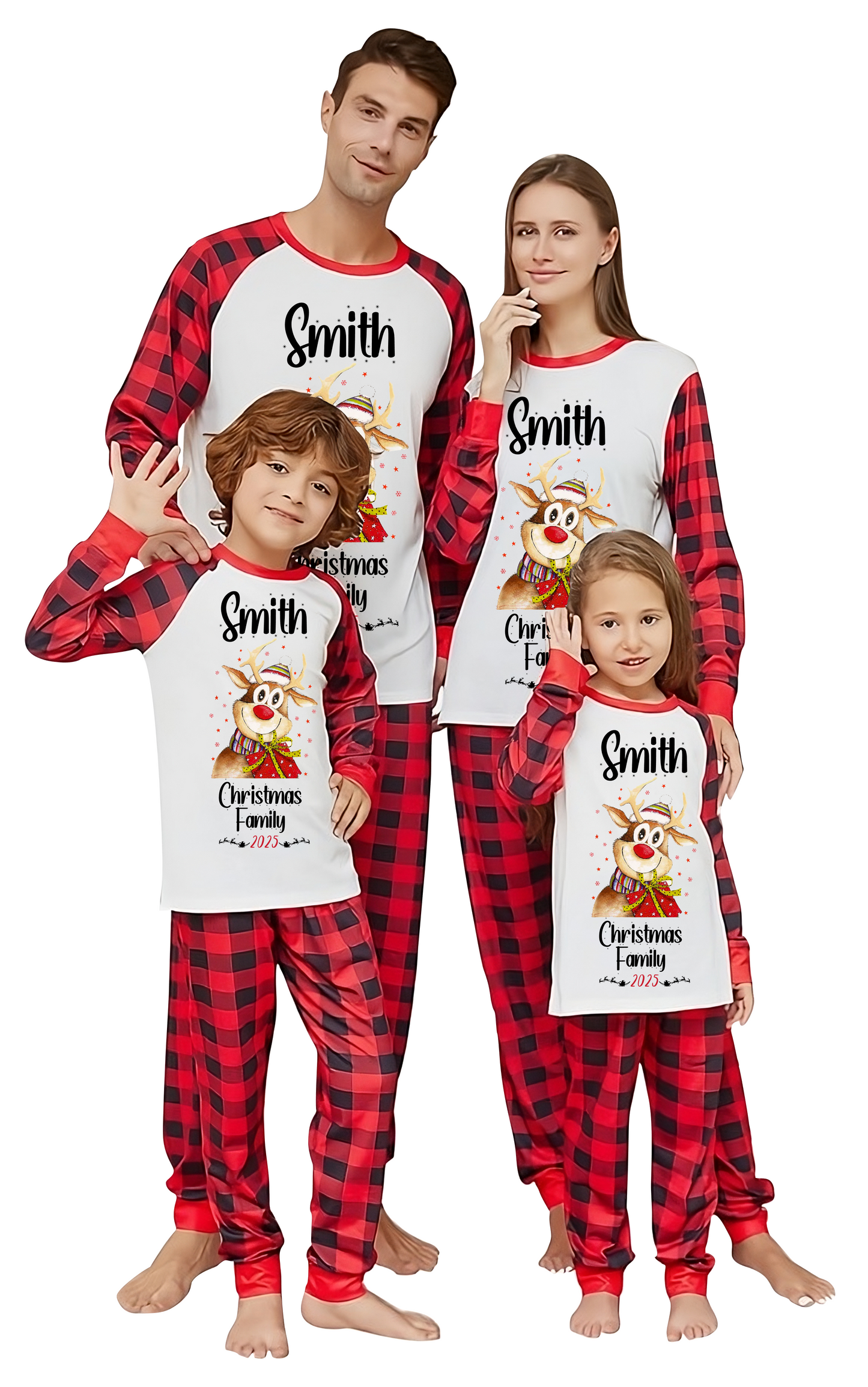 Custom Christmas Pajamas Family Set 4