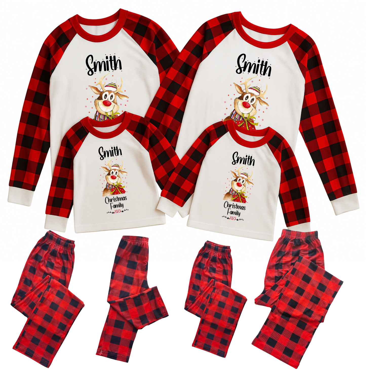 Custom Christmas Pajamas Family Set 4