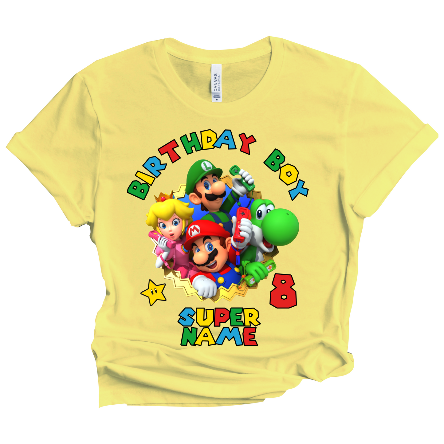 Birthday Mario Boy Shirt Super Hero Custom Tshirt Family Matching Tees Party Kids