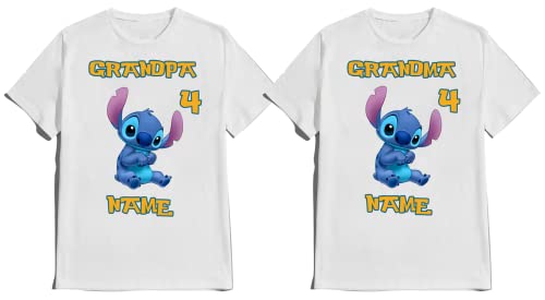 Stitch/Birthday Shirt Boy Lilo/Birthday Girl Tee Personalized Matching Family Tees Custom Shirts Kids Party T-shirts