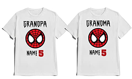 Birthday Spider Shirt Boy Family Matching Tees Superhero T-shirt