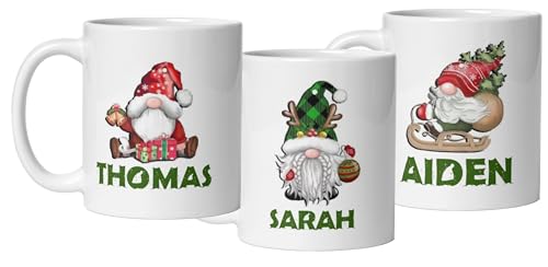 Custom Fireplace Coffee Cup Gifts Personalized Christmas Design Ceramic Mugs with Name And Photo Customized Xmas Cups Gifts for Holiday All Family Gathering Tea Cup White Coffee Mug 11oz