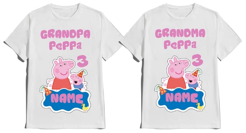 Birthday Boy Girl Piggy Shirt Matching Family Pepa Custom Tees Pig