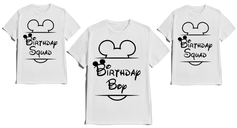 Birthday Boy Girl Friends Matching Mouse Family Tees Custom Shirts Party Squad
