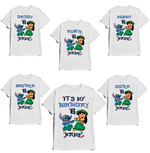 Stitch/Birthday Shirt Boy Lilo/Birthday Girl Matching Family Tees Custom Shirts Party T-shirts