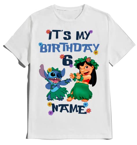 Stitch/Birthday Shirt Boy Lilo/Birthday Girl Matching Family Tees Custom Shirts Party T-shirts