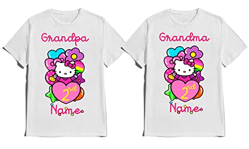 Hello Birthday Kitty Girly Shirt Family Matching T-shirts Birthday Girl Custom Tee Kids Party