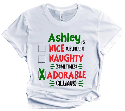 Christmas Matching Shirts For All The Family Custom Gift Holidays Christmas Eve White Tshirt All Sizes Kids And Adults Personalized Customize Name Shirt