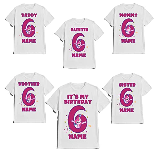 Birthday Girl Pinky Shirt Pie Customize Tees Ponny Family Matching T-Shirts