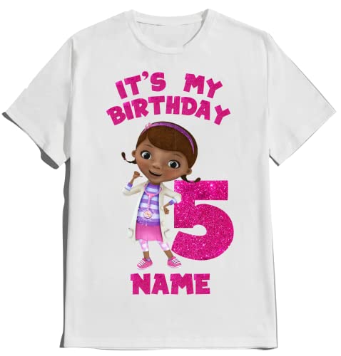 Birthday Girl Doc Shirt Custom Tees Family Matching Personalized T-shirt Name Age