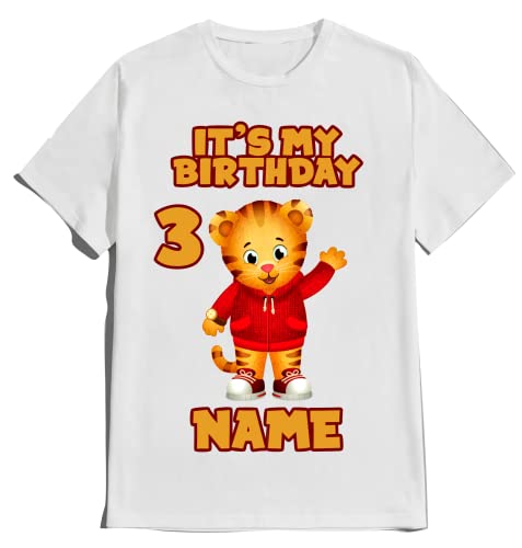 Birthday Shirt Boy Girl Custom Tiger Kids Party Tees Personalized Family Matching T-shirt