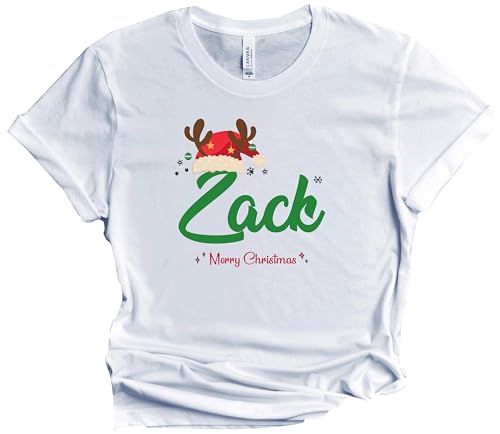 Christmas Matching Shirts For All The Family Custom Gift Holidays Christmas Eve White Tshirt All Sizes Kids And Adults Personalized Customize Name Shirt