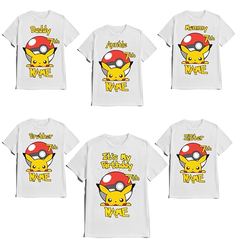 Birthday Boy Shirt Custom Name Age Birthday Girl Tee Personalized T-shirts Family Matching Tees Kids Party