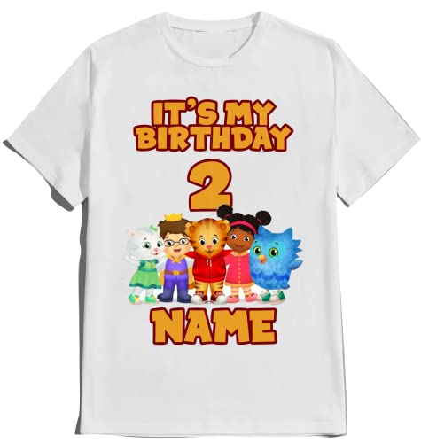 Tiger Birthday Shirt Boy Girl Custom Tiger Kids Party Tees Personalized Family Matching T-shirt
