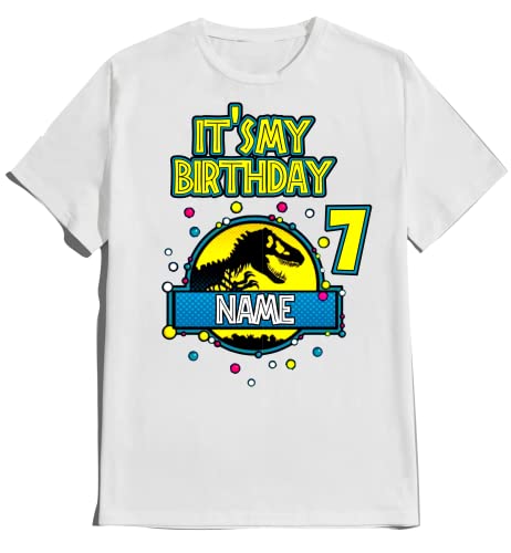 Dinosaur Birthday Boy Shirt Dino SHIRTS Girl Family Matching T-shirts Dinosaurs Custom Tshirt Name Age Kids Party Tees