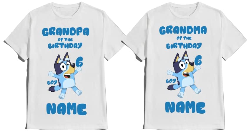 Blue Shirt Birthday Tees Matching Family Custom
