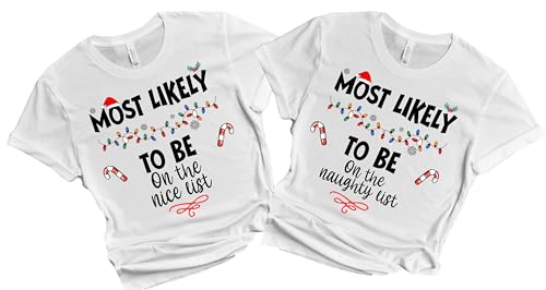 Christmas Matching Shirts For All The Family Custom Gift Holidays Christmas Eve White Tshirt All Sizes Kids And Adults Personalized Customize Name Shirt