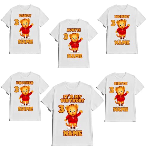 Birthday Shirt Boy Girl Custom Tiger Kids Party Tees Personalized Family Matching T-shirt