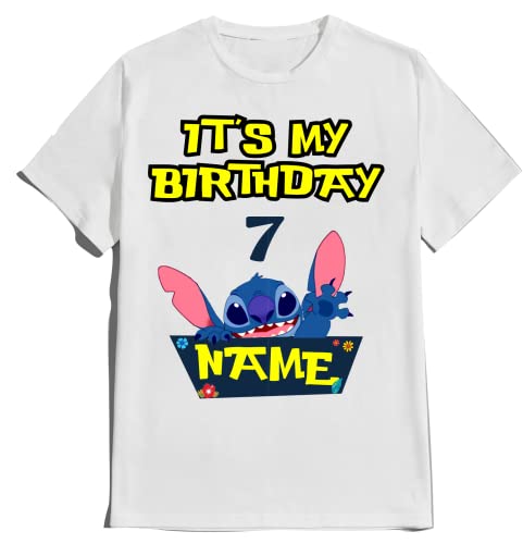 Stitch/Birthday Shirt Boy Lilo/Birthday Girl Matching Family Tees Custom Shirts Kids Party T-shirts