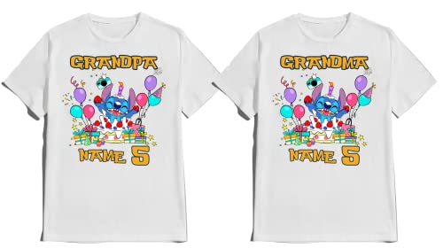 Stitch/Birthday Shirt Boy Lilo/Birthday Girl Tee Matching Family Tees Custom Shirts Kids Party T-shirts