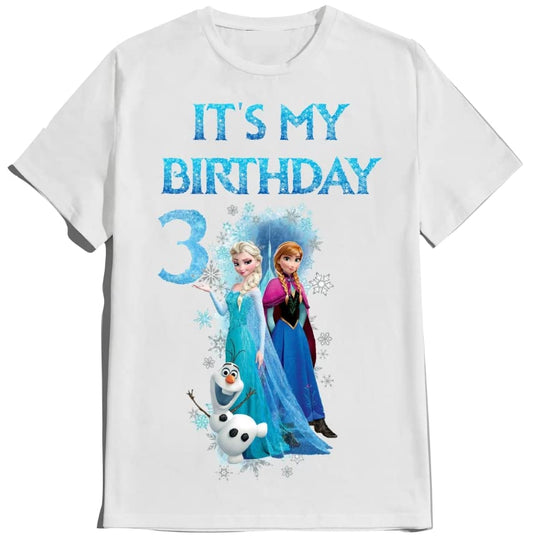 Princess Birthday Girl Shirt Elsa Custom Anna Family Olaf Matching T-shirts