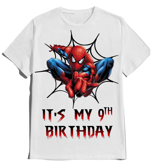 Spider Birthday Boy Spidy Spiderbaby Family Matching Tees Superhero T-shirt