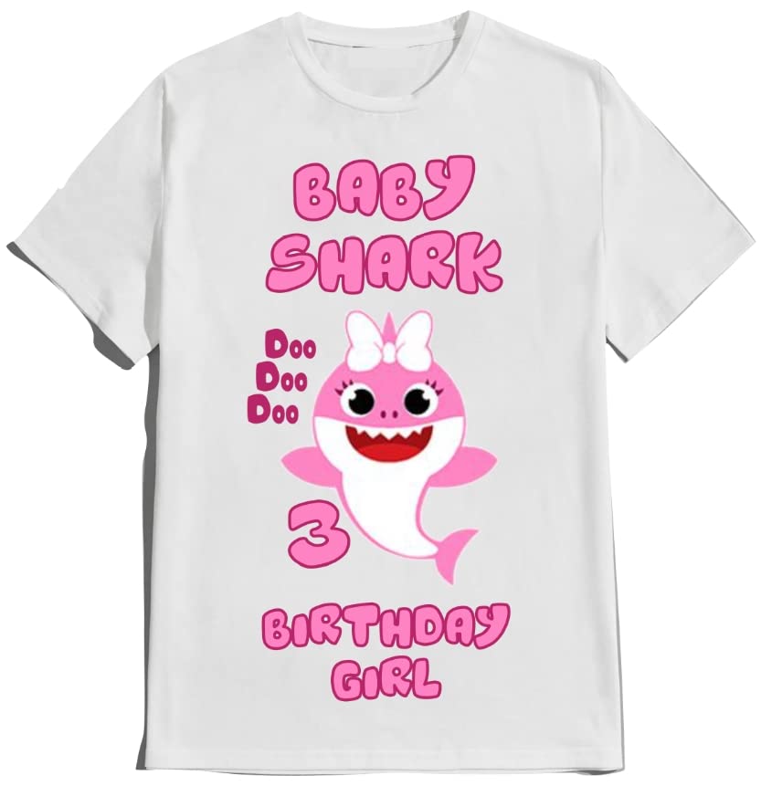 Shark Birthday Boy Girl Baby Shirt Family Matching Custom T-shirts Doodoodoo