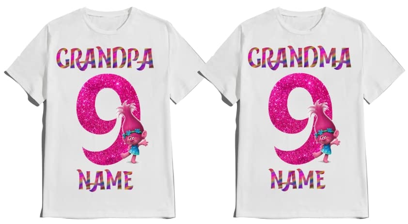Birthday Shirt Colorful Gnomes Theme Boy Girl T-shirt Personalize with Name and Age Custom Tees Family Matching Shirts Kids party