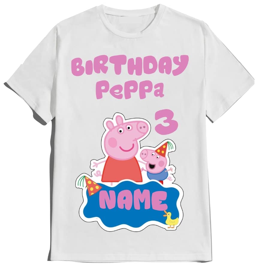 Birthday Boy Girl Piggy Shirt Matching Family Pepa Custom Tees Pig