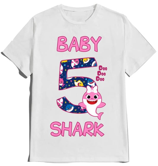Birthday Baby Boy Girl Shark Shirt Family Matching Custom T-shirts Doodoodoo