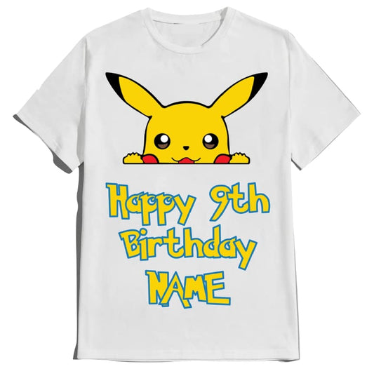 Birthday T-shirt Party Boy Matching Shirts Family Tees Custom Gotta chatch them all Name Age Birthdayboy