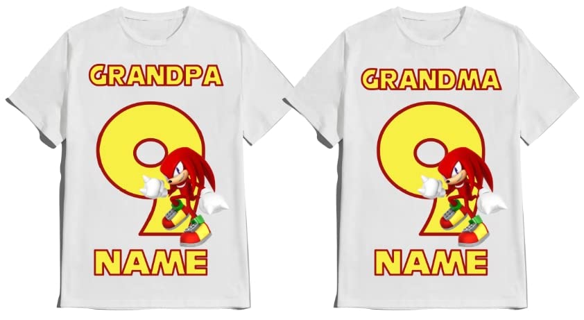 SuperHero sonic Birthday Boy Shirt Fast Blue Red Hedgehog T-shirt Birthday Boy/Girl Super Custom Family Matching Tees