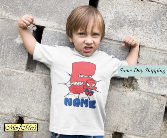 Spider Birthday Boy Spidy Spiderbaby Family Matching Tees Superhero