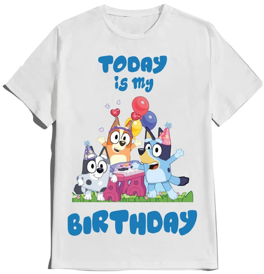 Blue Birthday Shirt Family Matching Custom Tees