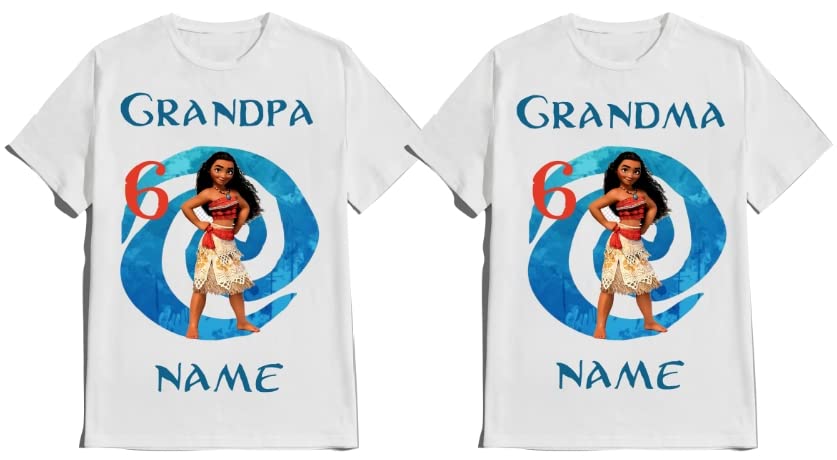 Moana Birthday Shirt Girl Cutome Family Matching T-shirts