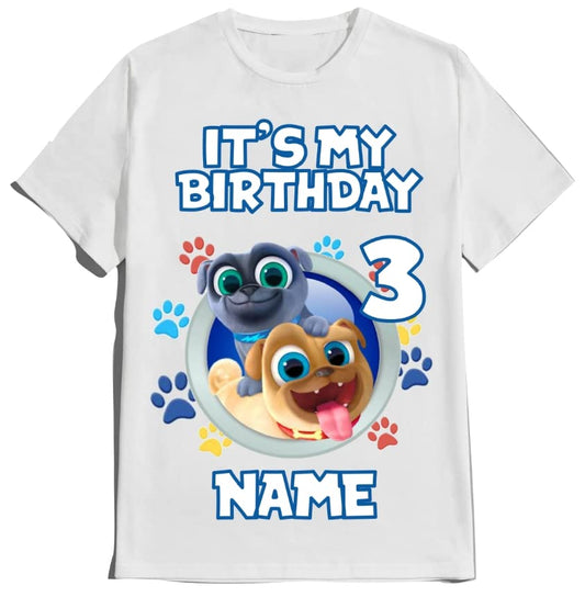 Birthday Boy Puppy Shirt Dog Family Matching Custom Tees