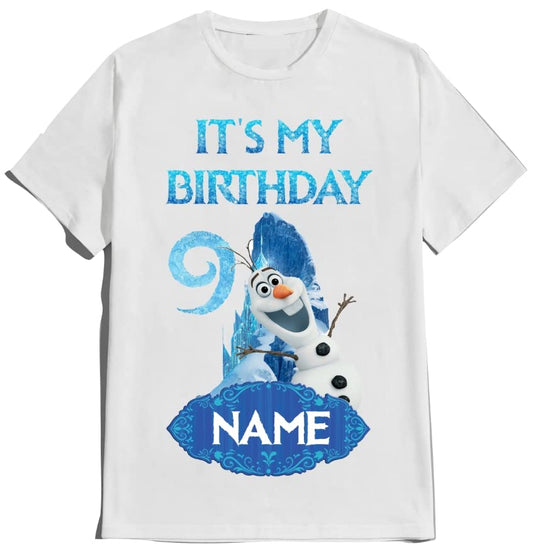 Birthday Elsa Girl Anna Shirt Olaf Family Matching T-shirts Custom