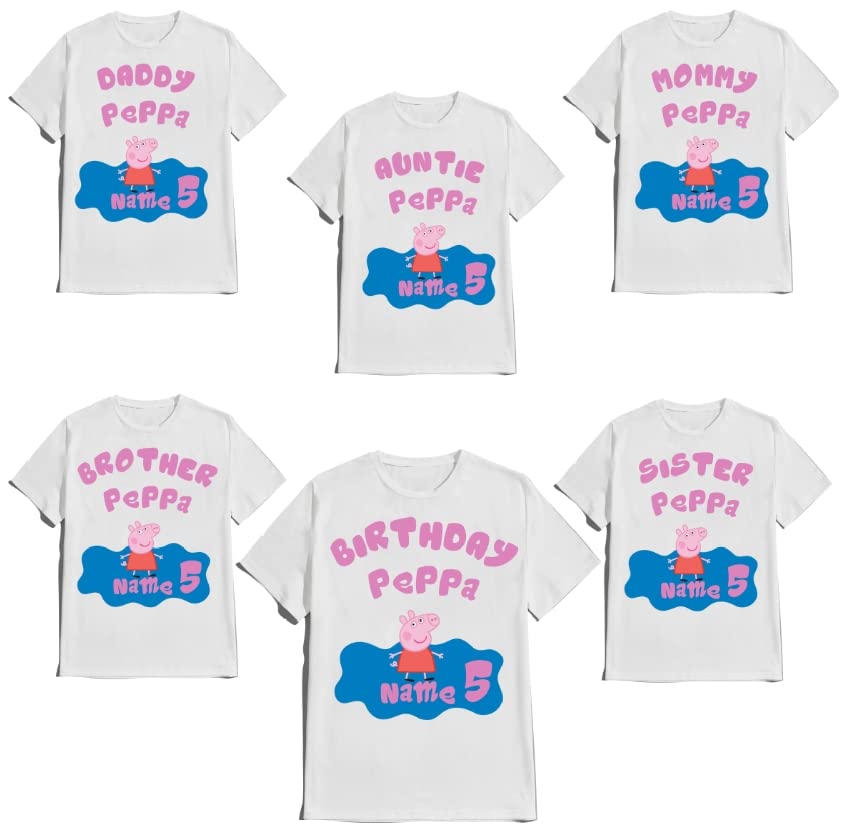 Birthday Girl Piggy Shirt Matching Pepa Family Custom Tees Birthday Boy