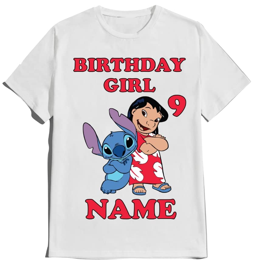 Stitch/Birthday Shirt Boy Lilo/Birthday Girl Matching Family Tees Custom Shirts Party