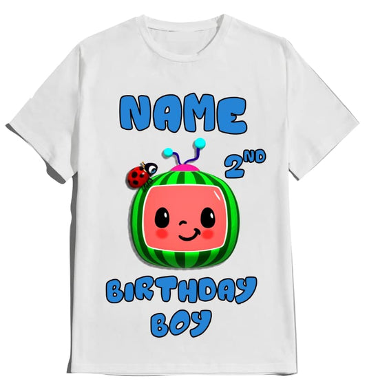 Birthday Shirt Melon Boy Girl Customize with Name and Age Family Matching Shirts Kids party