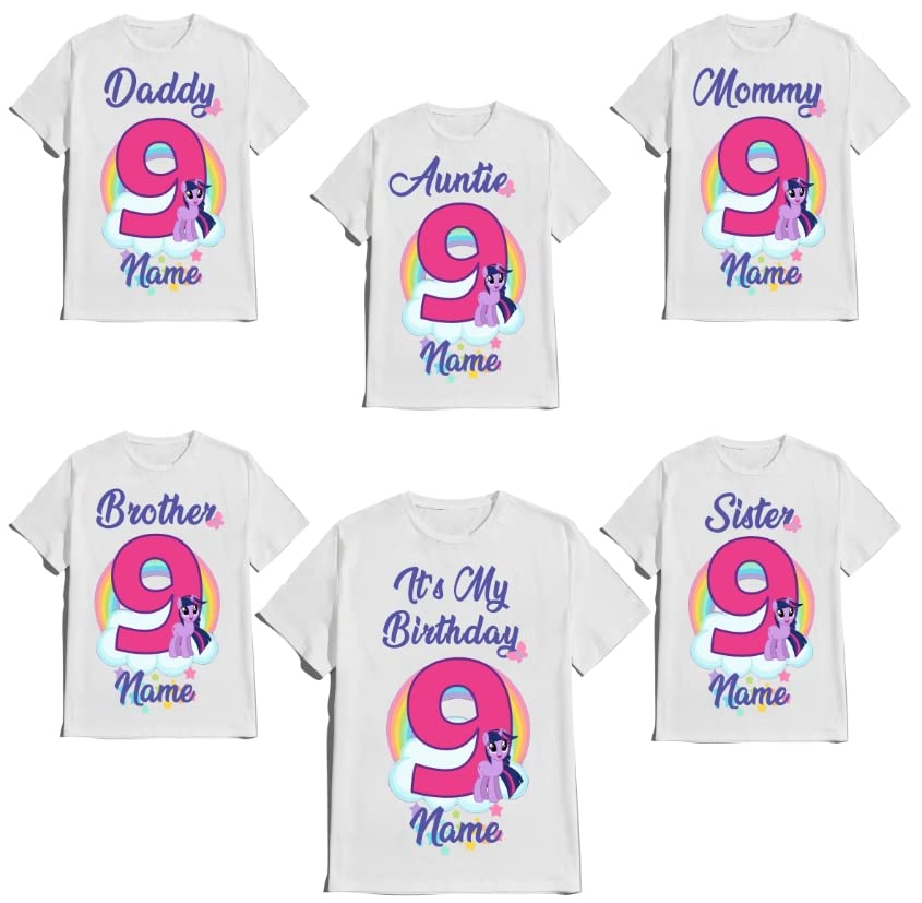 Birthday Girl Shirt Pinky Tee Ponny Shirt Pie Tees Family Matching Pony Customize T-Shirts