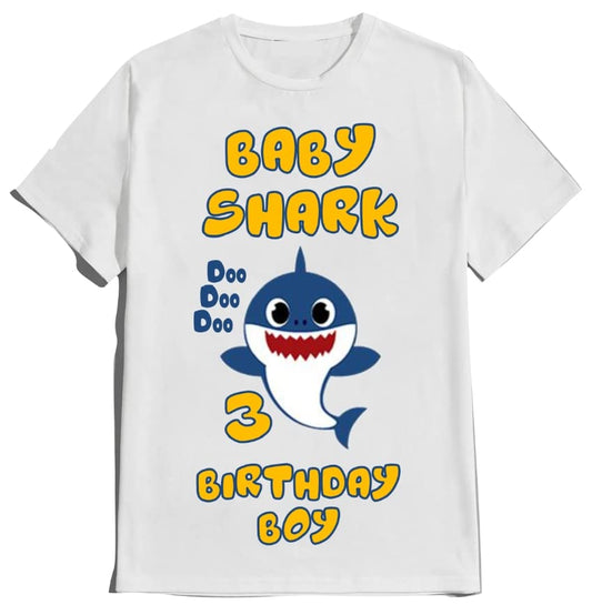 Shark Birthday Boy Girl Baby Shirt Family Matching Custom T-shirts Doodoodoo