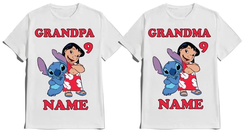 Stitch/Birthday Shirt Boy Lilo/Birthday Girl Matching Family Tees Custom Shirts Party