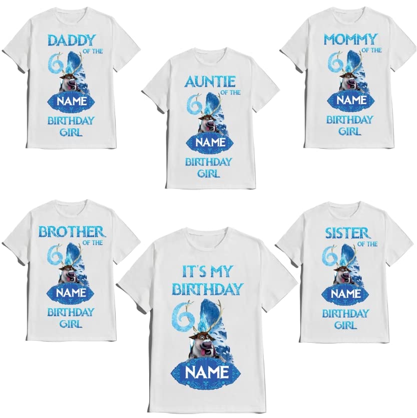 Princess Birthday Girl Shirt Custom Family Matching T-shirts